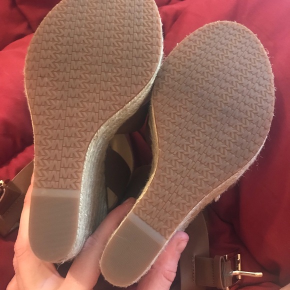Michael Kors Espadrille Wedges Leather Sz. 8 Shoes - Picture 4 of 8